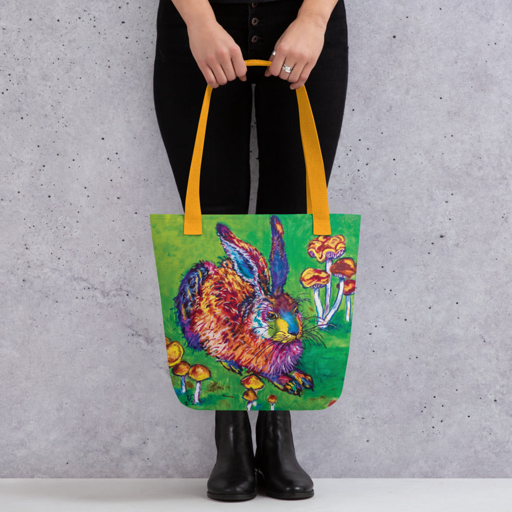 Peeking Bunny Tote Bag