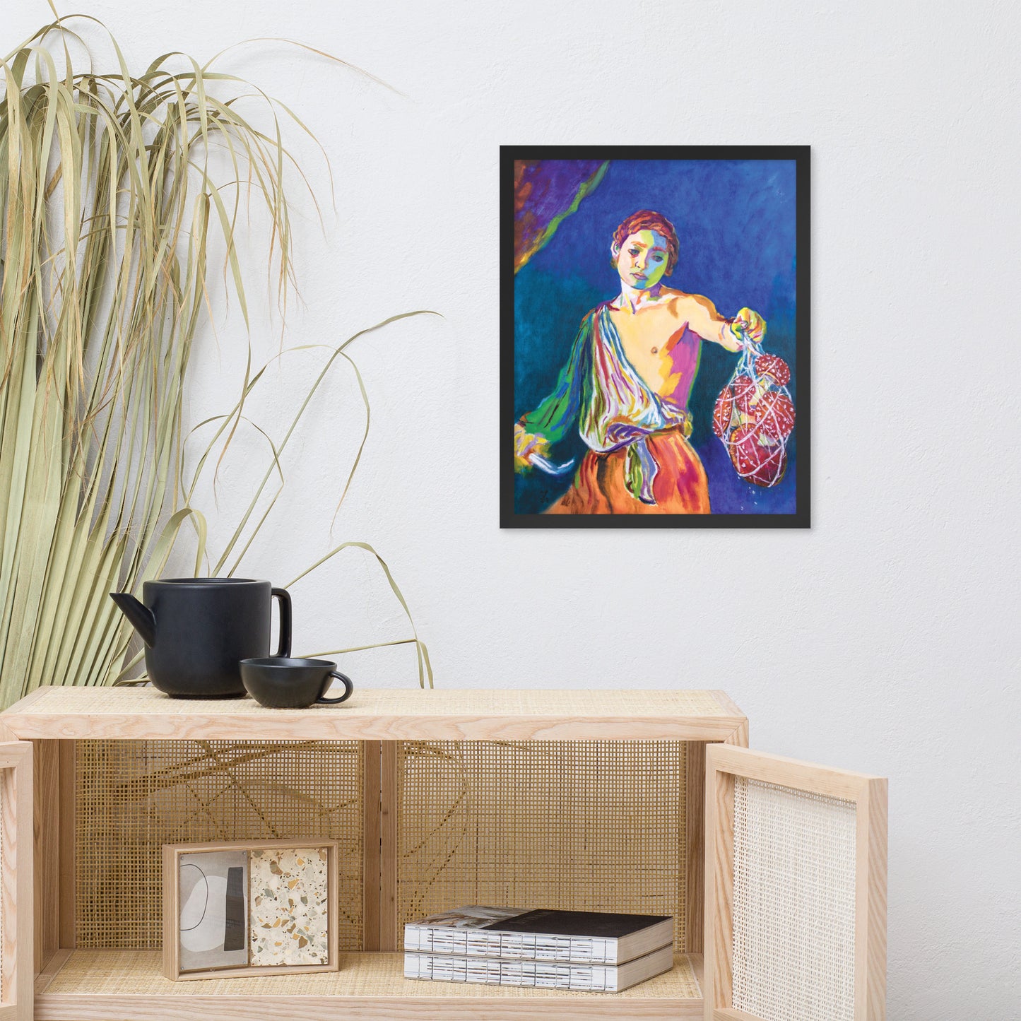 David and the Amanitas Framed Print
