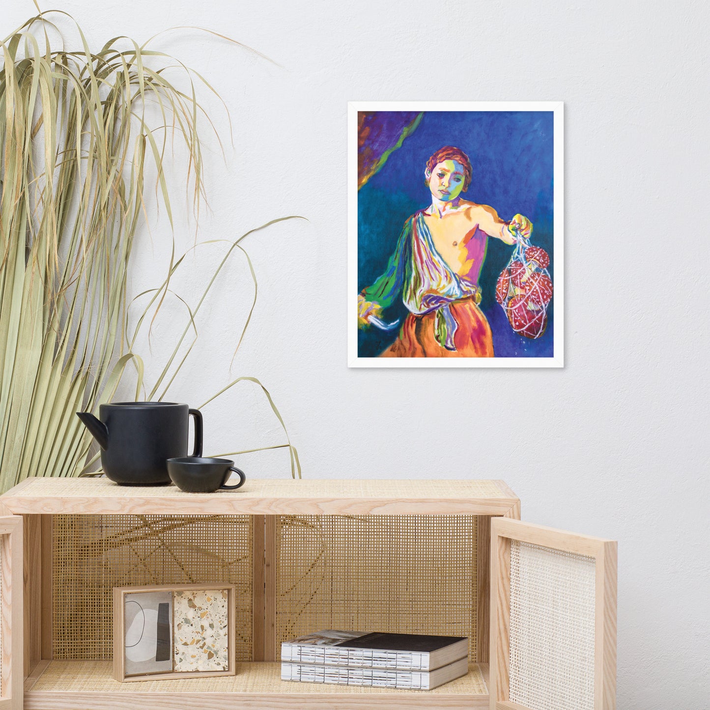 David and the Amanitas Framed Print