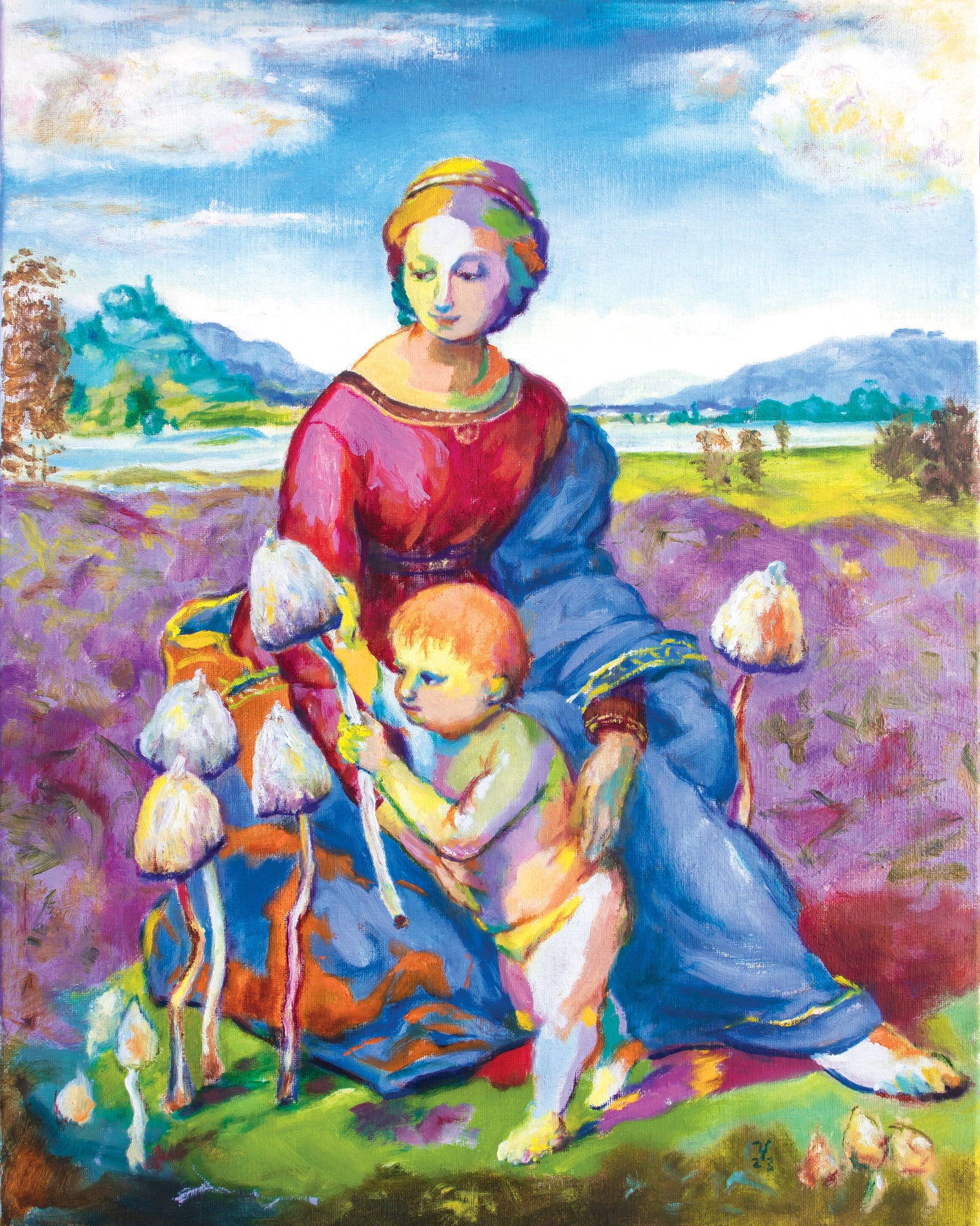 Lady of the Liberty Caps Glossy Poster