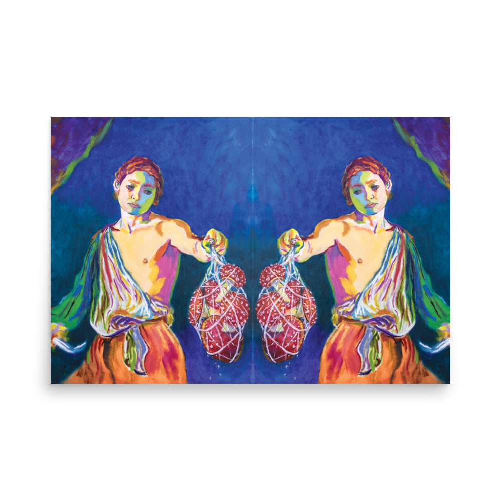 David and the Amanitas Glossy Poster