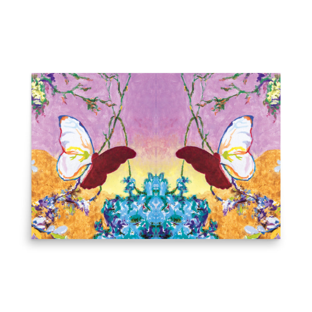 Dusk - Butterfly - Reflected Glossy Poster