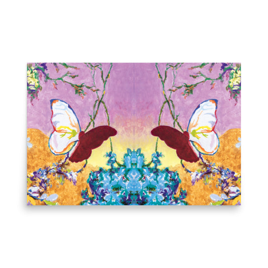 Dusk - Butterfly - Reflected Glossy Poster