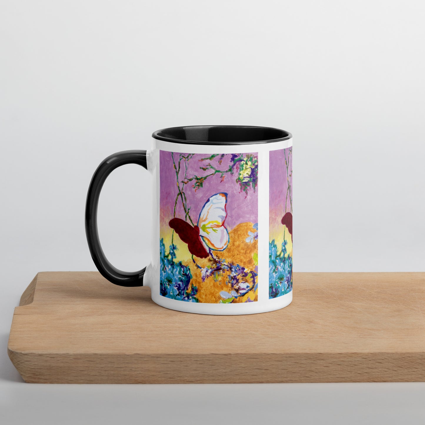 Dusk - Butterfly Mug with Color Inside