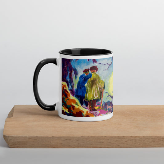 Two Men Watching the Sun Mug with Color Inside
