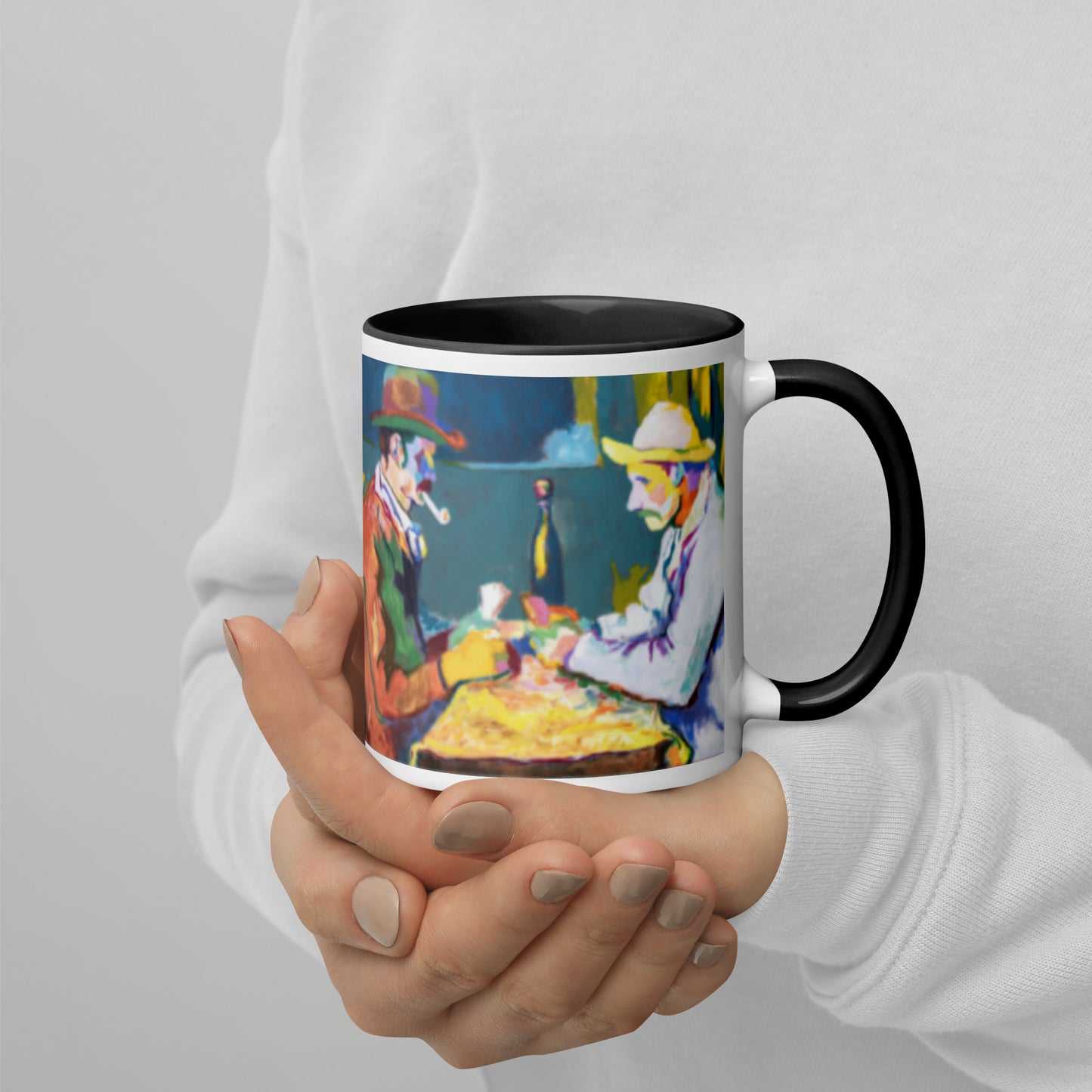 Card Players Mug with Color Inside