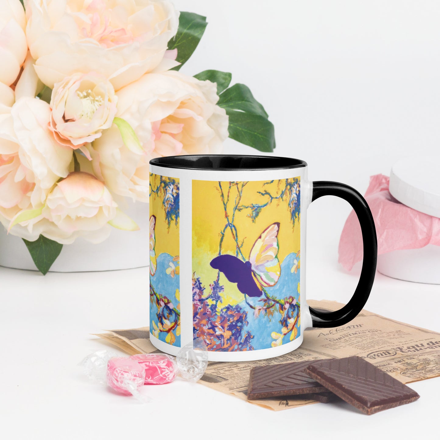 Dawn - Butterfly Mug with Color Inside
