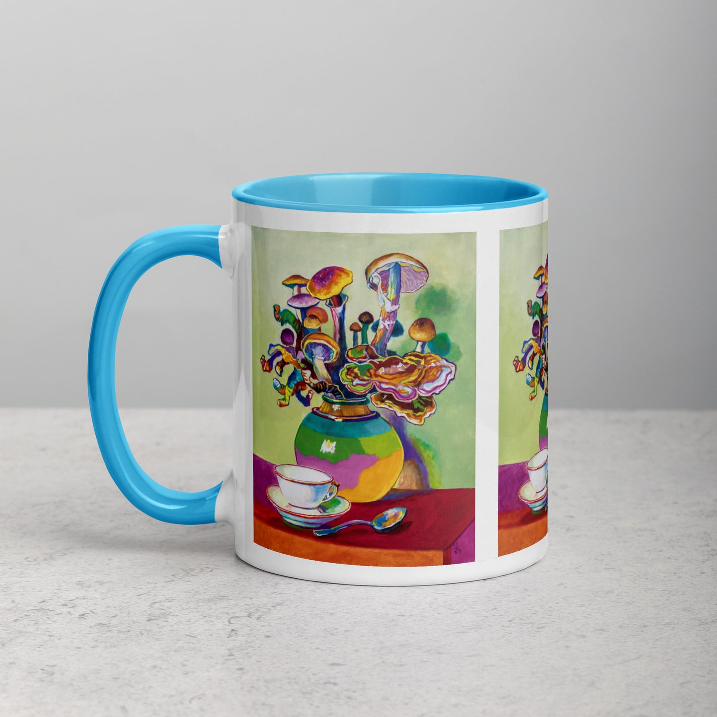Cubesis and Reishi Mug with Color Inside