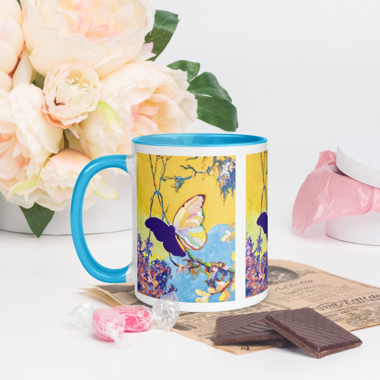 Dawn - Butterfly Mug with Color Inside