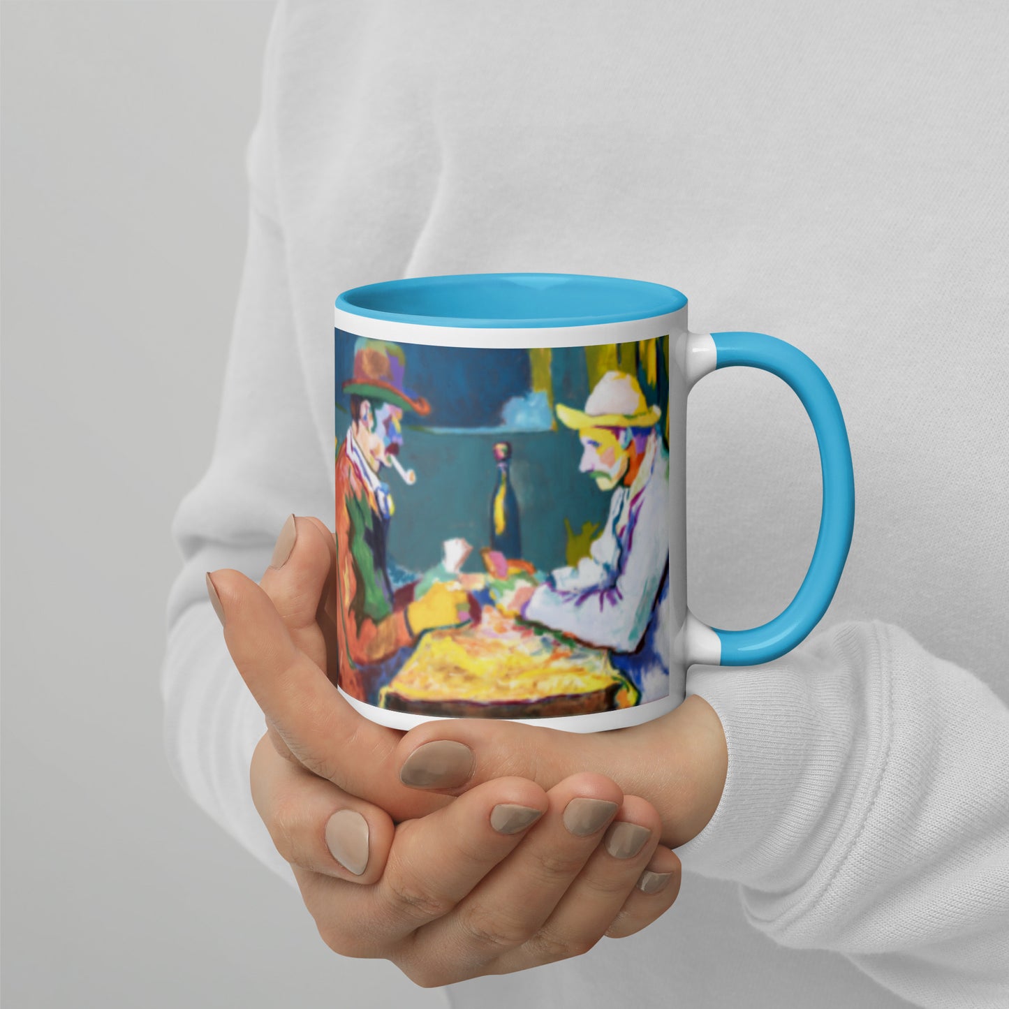 Card Players Mug with Color Inside