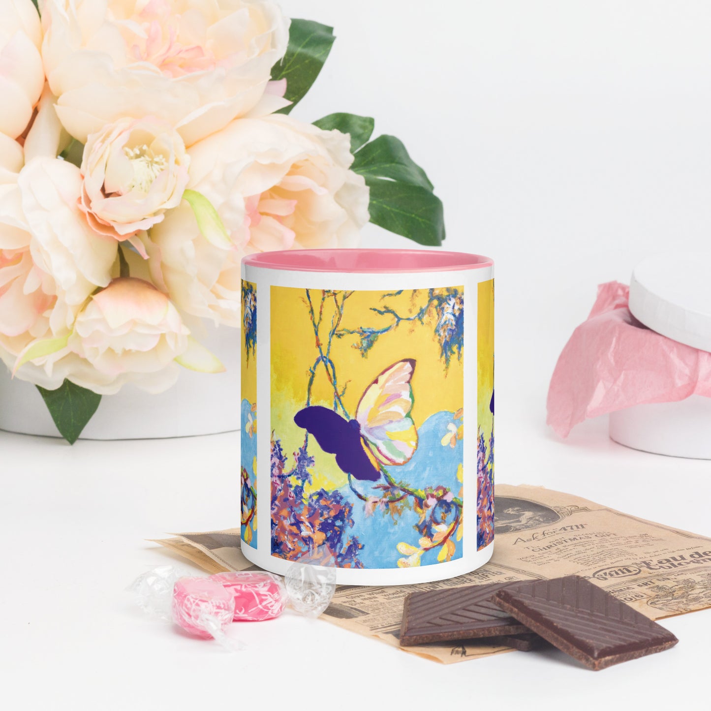 Dawn - Butterfly Mug with Color Inside
