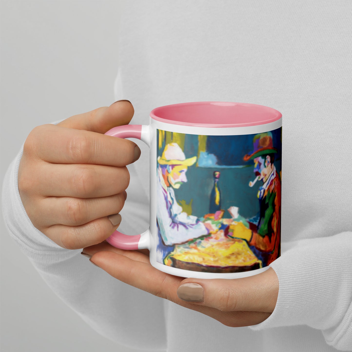 Card Players Mug with Color Inside