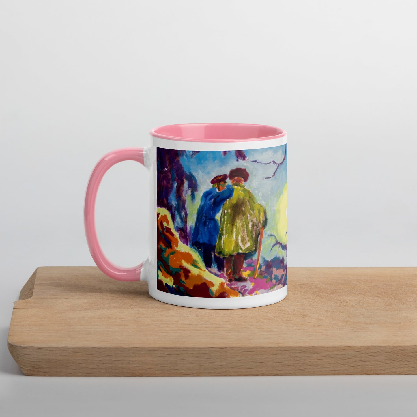 Two Men Watching the Sun Mug with Color Inside