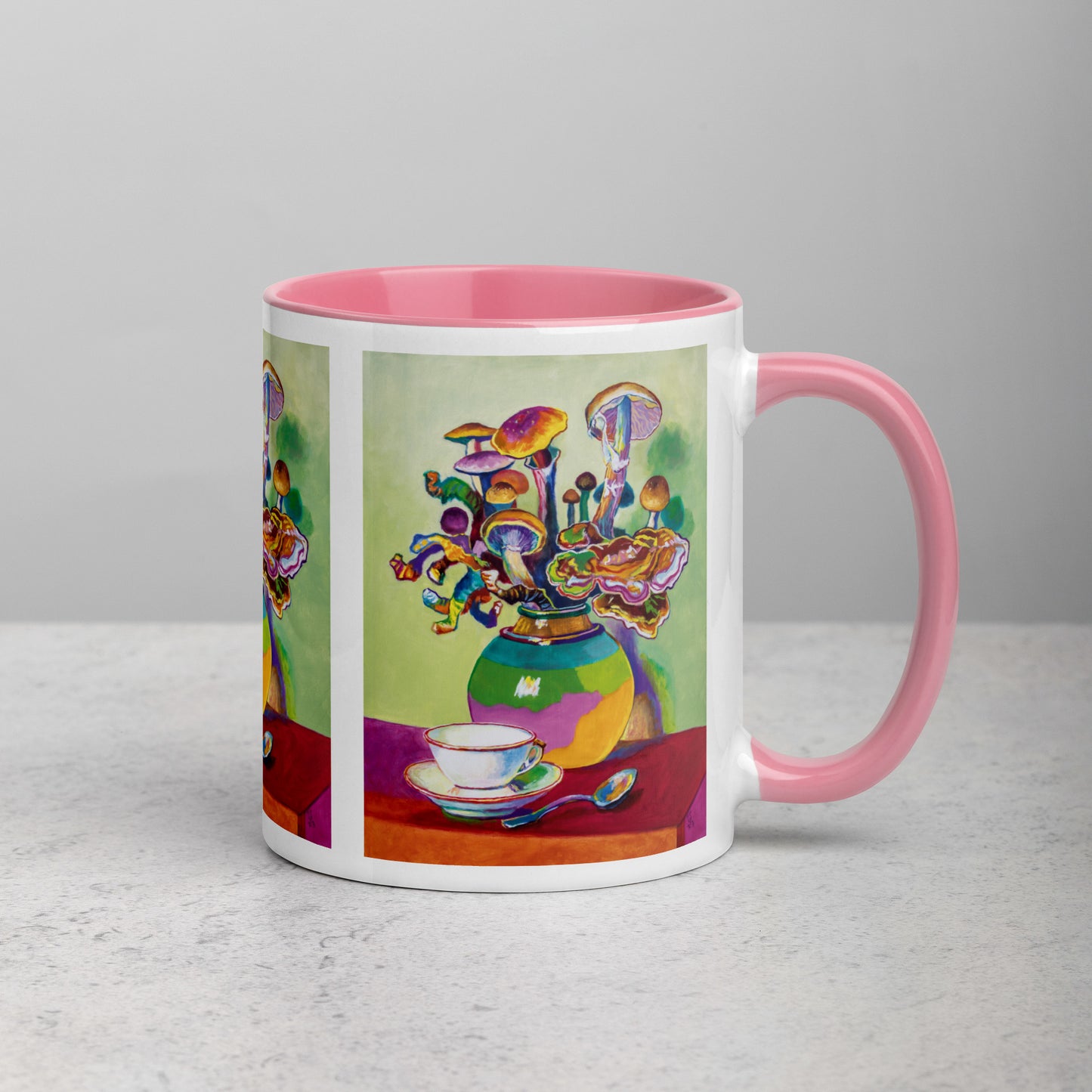 Cubesis and Reishi Mug with Color Inside