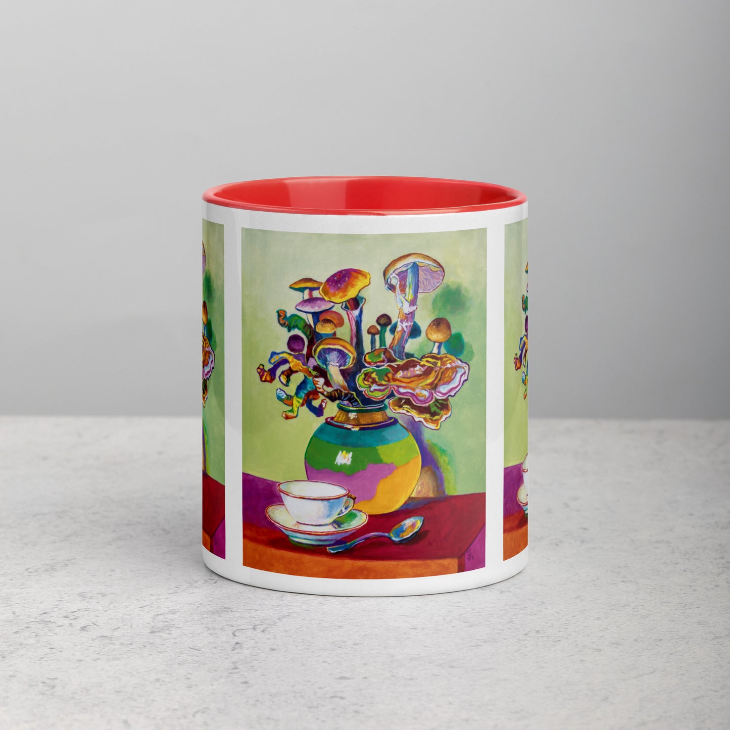 Cubesis and Reishi Mug with Color Inside