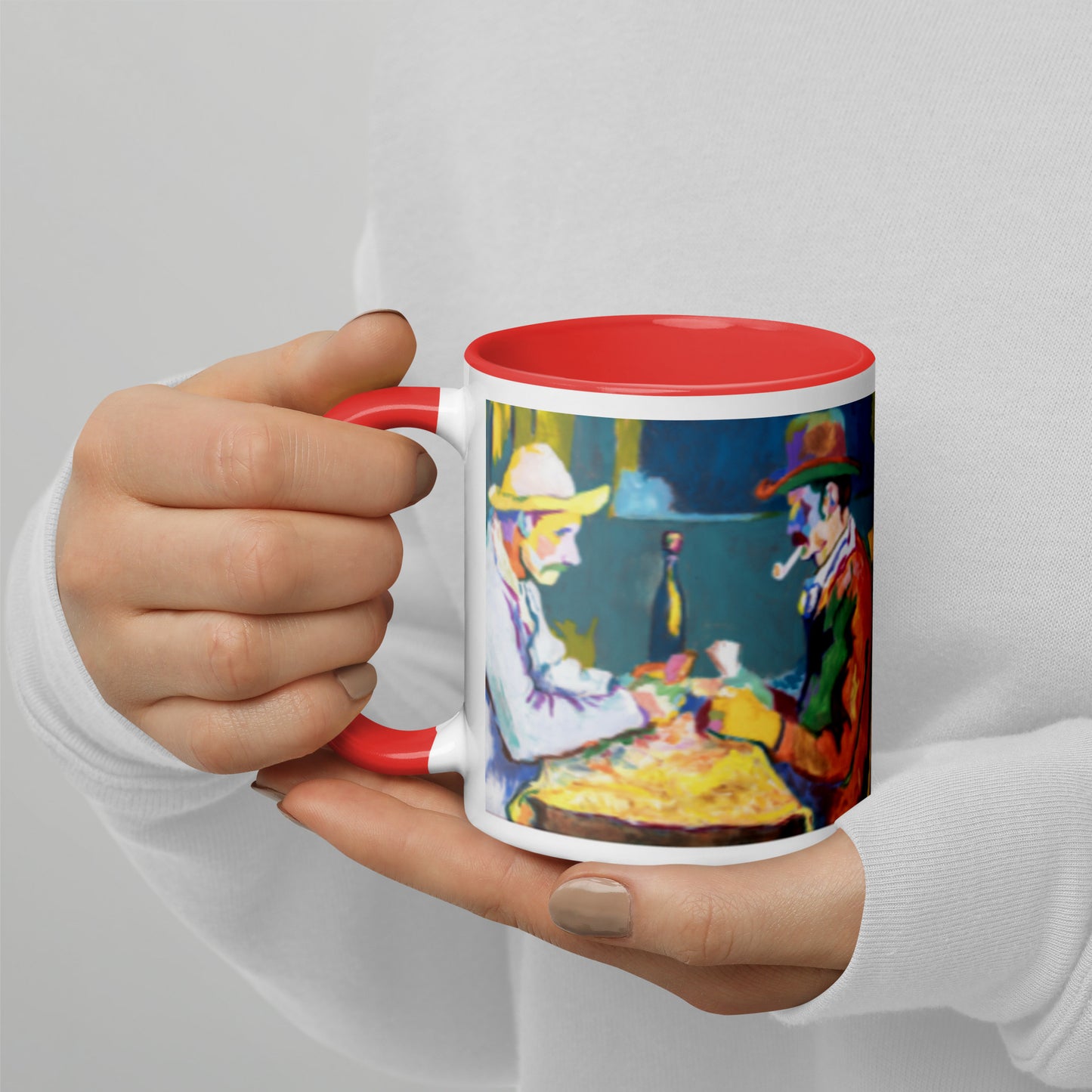 Card Players Mug with Color Inside