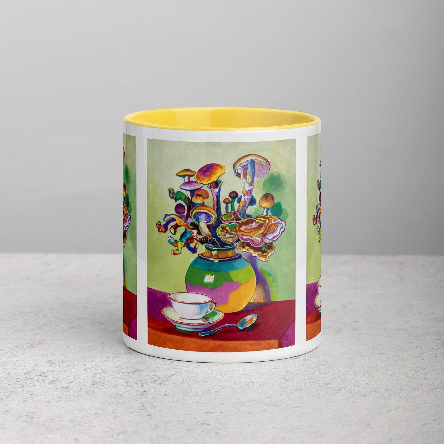 Cubesis and Reishi Mug with Color Inside