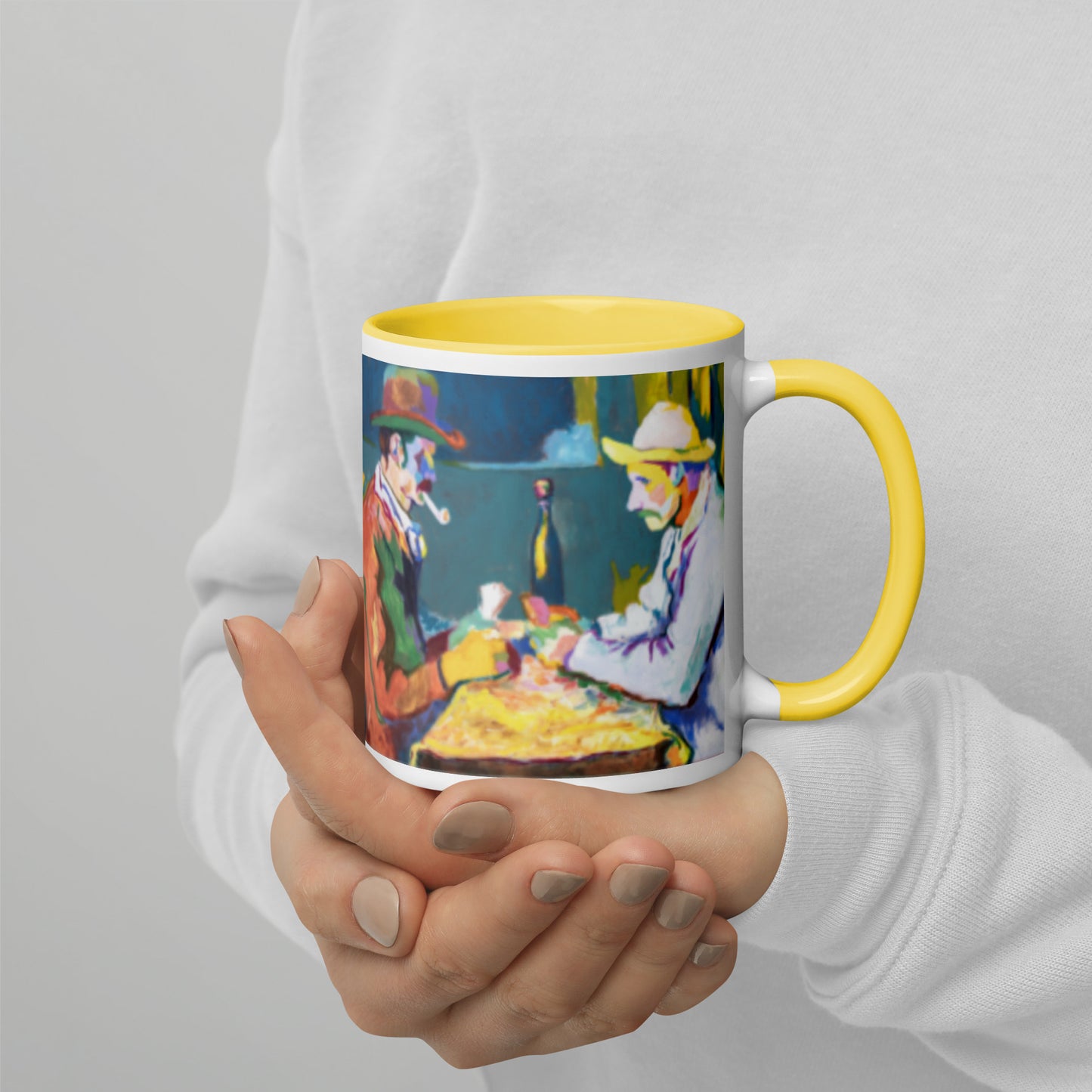Card Players Mug with Color Inside