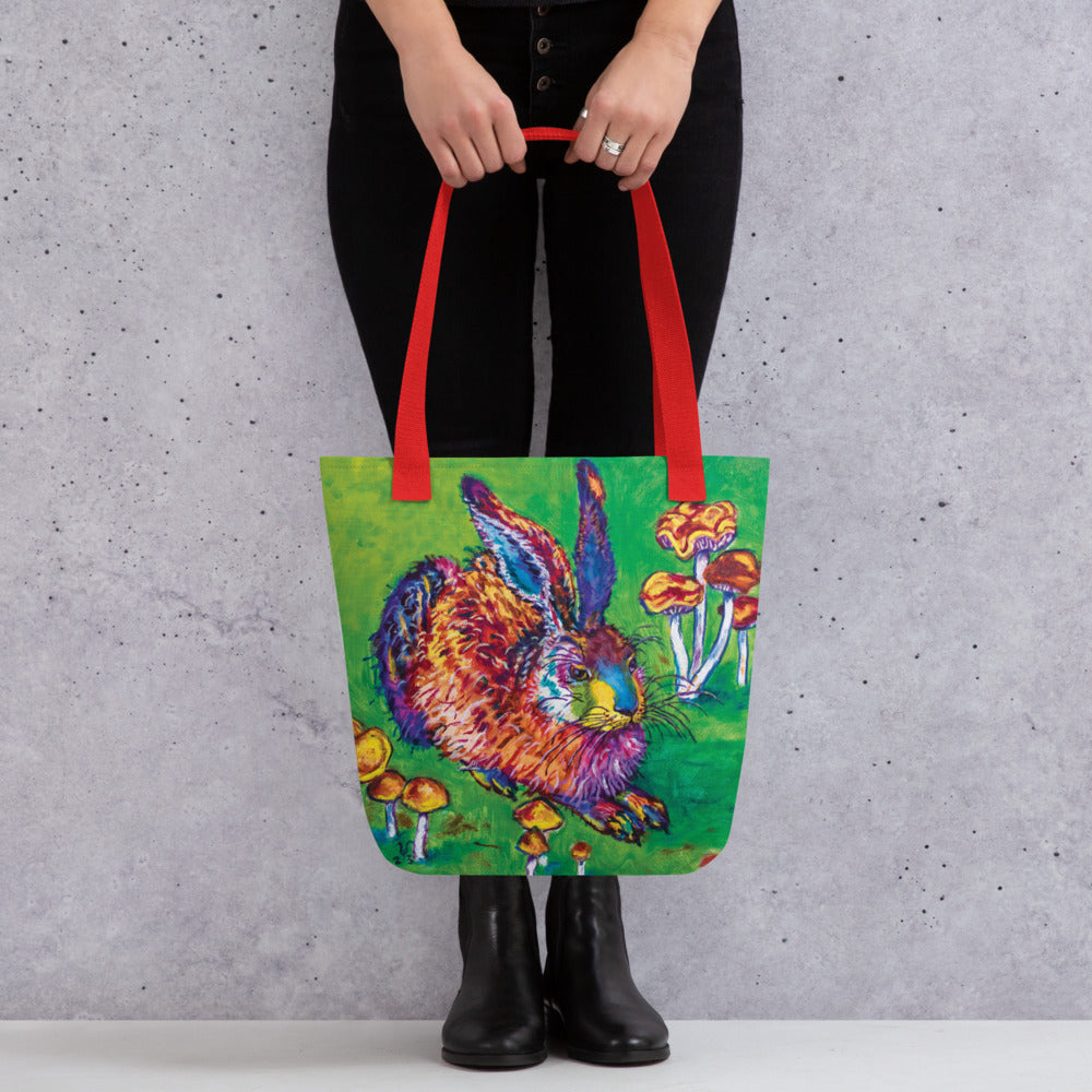 Peeking Bunny Tote Bag