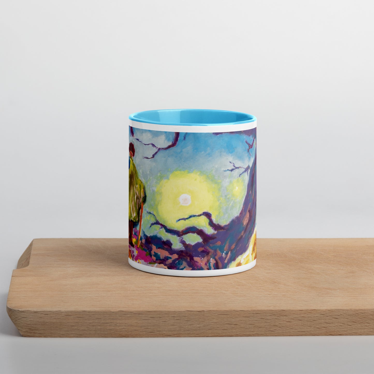 Two Men Watching the Sun Mug with Color Inside