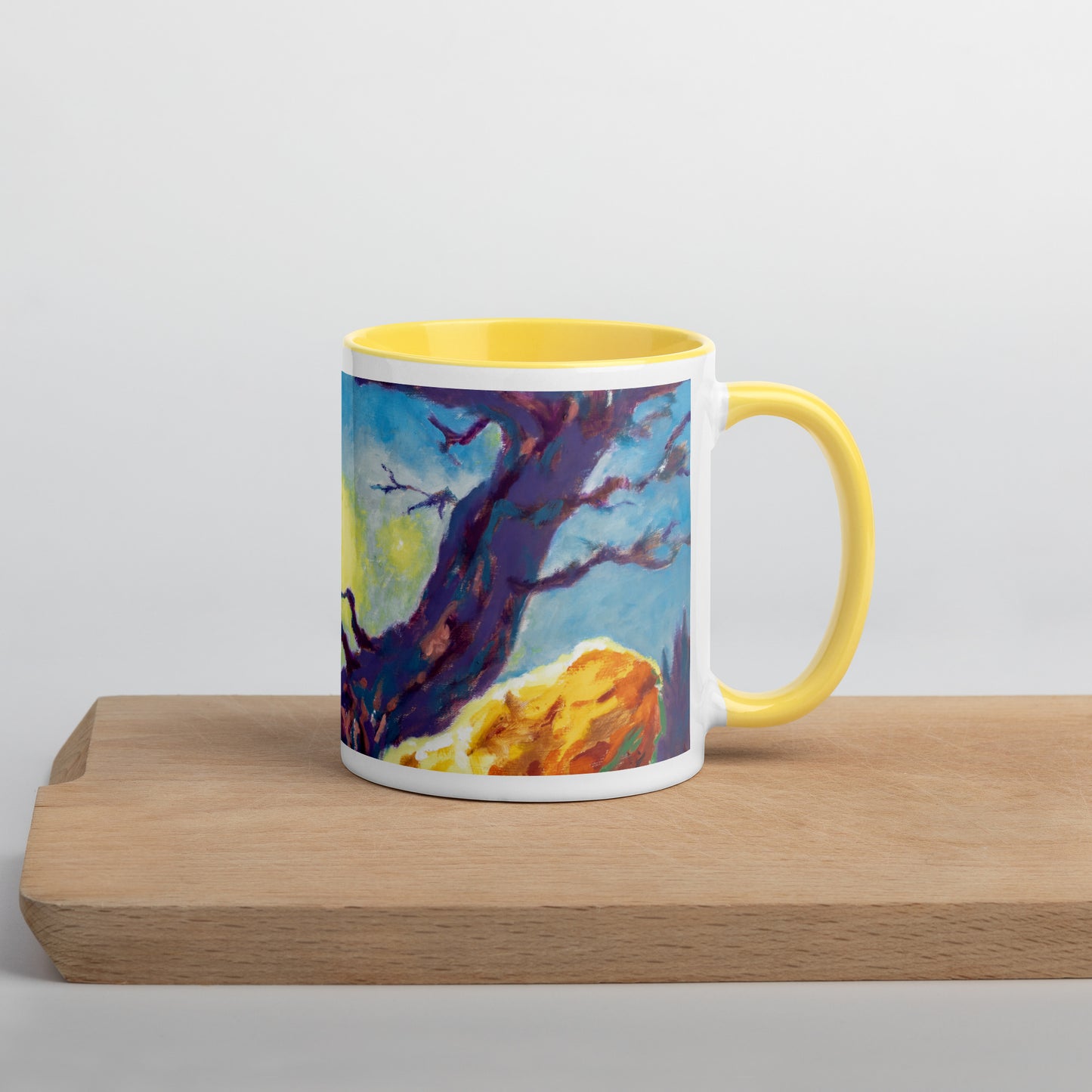 Two Men Watching the Sun Mug with Color Inside